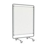 Fahrbare doppelseitige Trennwand, Höhe 190 cm, 120x150 cm, 
